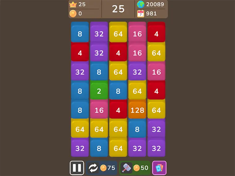 Play Merge and Blast + 2048 - Free Puzzle game online