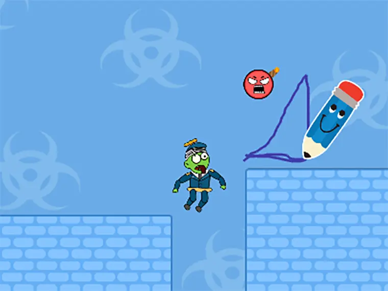 Play Draw to Smash Zombie - Free Puzzle game online